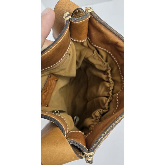 Patricia Nash Venezian Tan Leather and Rattan Crossbody Bag - Picture 5 of 7